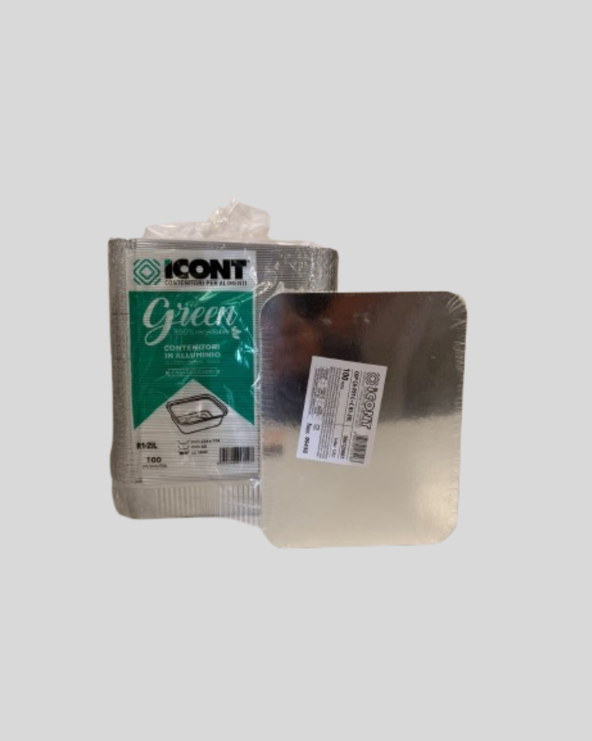 CONTENITORI IN ALLUMINIO CON COPERCHIO 100PZ