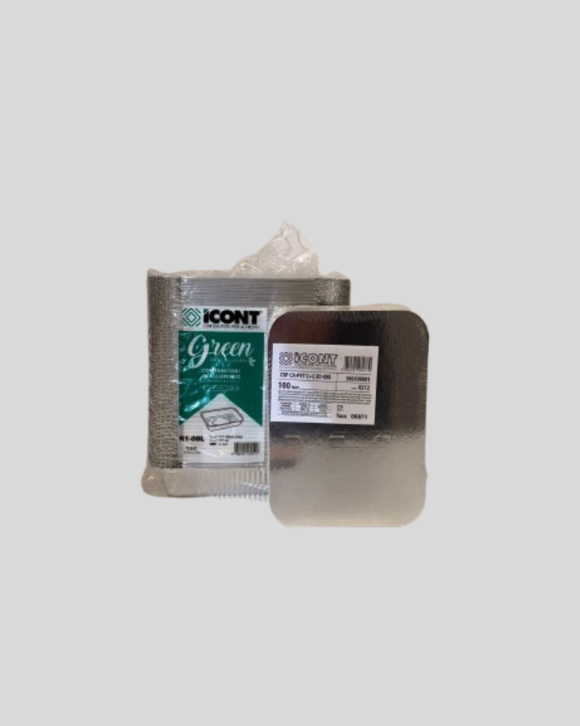 CONTENITORI IN ALLUMINIO CON COPERCHIO 100PZ