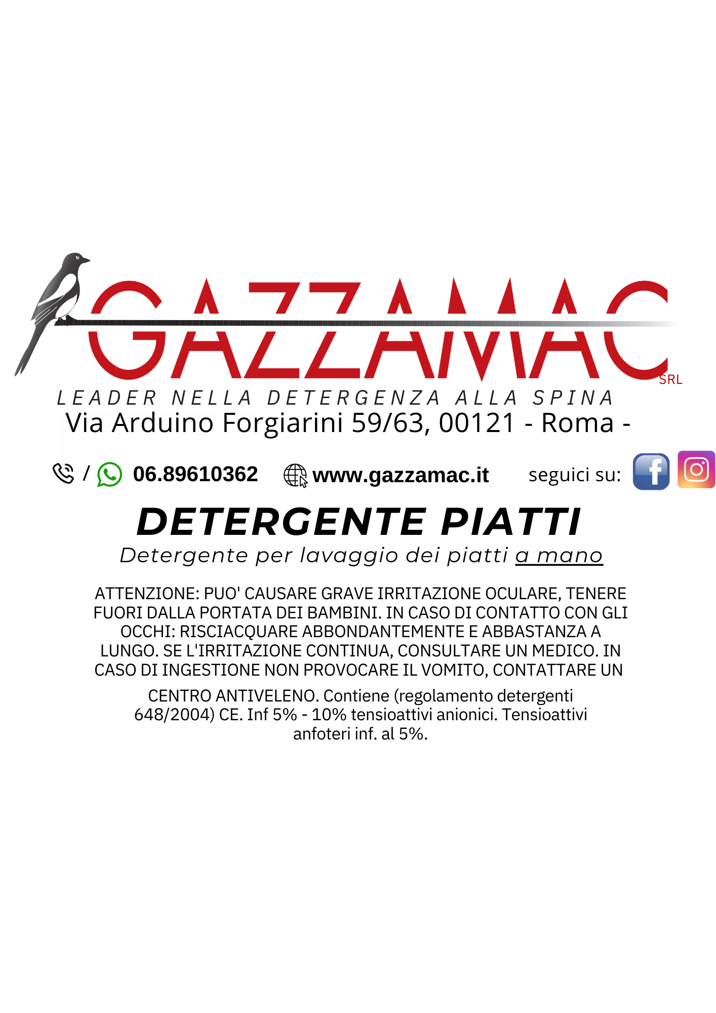 Detergente piatti a mano