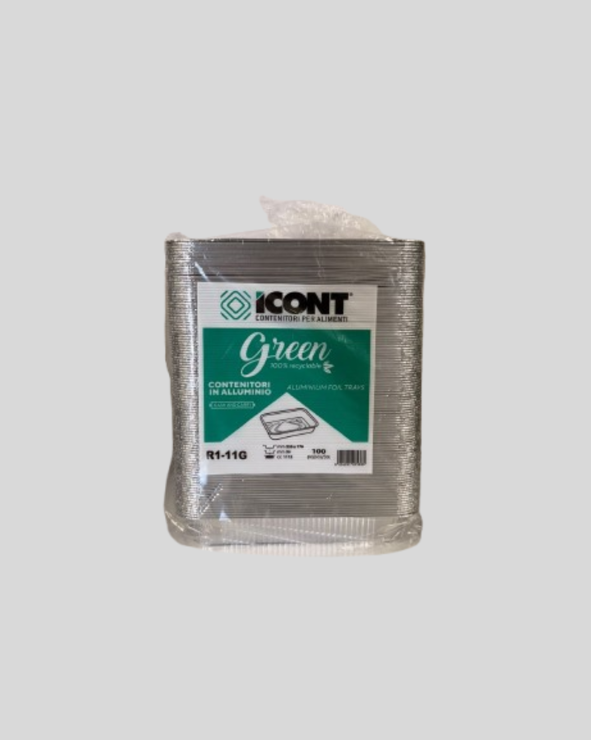 CONTENITORI IN ALLUMINIO 100PZ