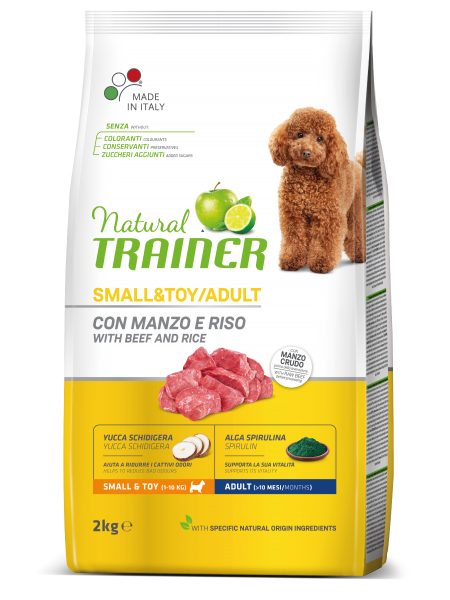 Natural Trainer Adult Small & Toy con Manzo 2Kg