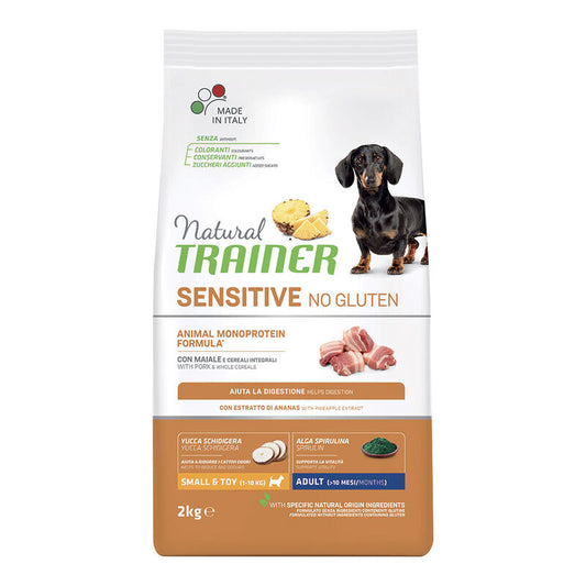 Natural Trainer Sensitive Dog No Gluten Small & Toy Adult con Maiale 2 kg